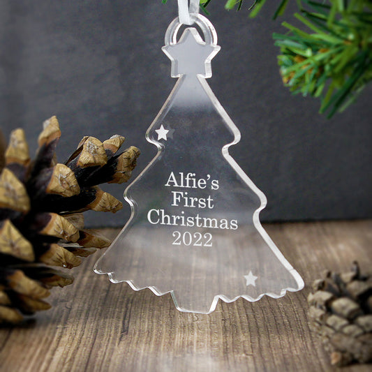 Personalised Acrylic Tree Decoration